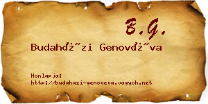 Budaházi Genovéva névjegykártya